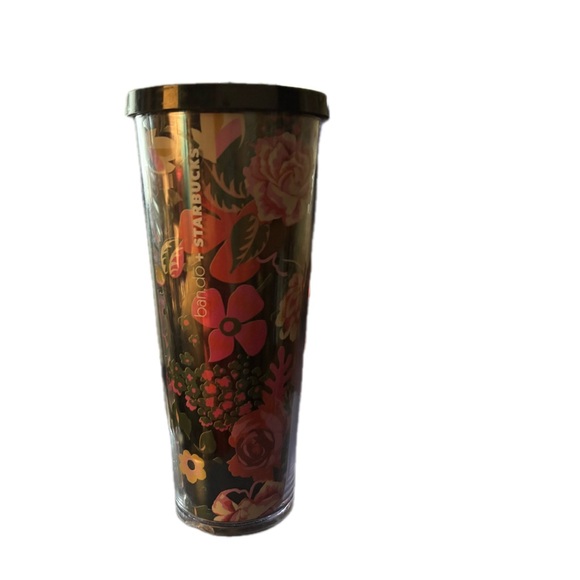 NEW with Tag ban.do+Starbucks Collab Venti Cup Black Floral with Straw - Picture 5 of 8